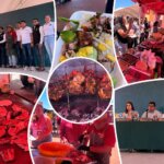 Collage de festival gastronómico en Hidalgo con preparación de tacos, carne asada y actividades con expositores y asistentes. (Fotos: Laura Trejo)