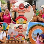 Stand de Cantaritos Don Chuy en Acapulco durante Ventana México 2026, donde asistentes disfrutan la bebida tradicional y posan con la figura emblemática de la marca..