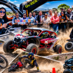 Inauguración de Ruta 51 Xtrem en Actopan, Hidalgo, donde autoridades estatales y municipales participaron en el arranque oficial de la pista de deportes off-road. La imagen muestra recorridos en racers, cuatrimotos y motocicletas sobre terrenos extremos, así como demostraciones de manejo y actividades de aventura en la tercera pista regulada de este tipo en México.