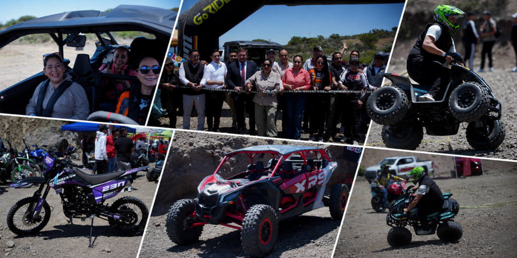Inauguración de Ruta 51 Xtrem en Actopan, Hidalgo, con la participación de autoridades estatales y municipales, exhibición de vehículos todoterreno, racers, cuatrimotos y motocicletas durante el arranque oficial de la tercera pista regulada de deportes off-road en México.
