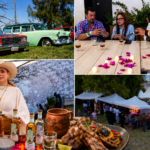 Collage del Festival del Cordero y el Mezcal en Ex Hacienda El Zoquital, con exhibición de autos clásicos, catas, mezcal artesanal, gastronomía regional y asistentes disfrutando del evento en Atotonilco el Grande.