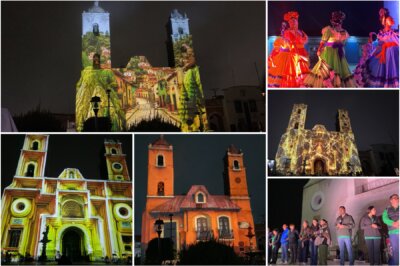 Real del Monte se ilumina con un videomapping inspirado en el Mundial 2026