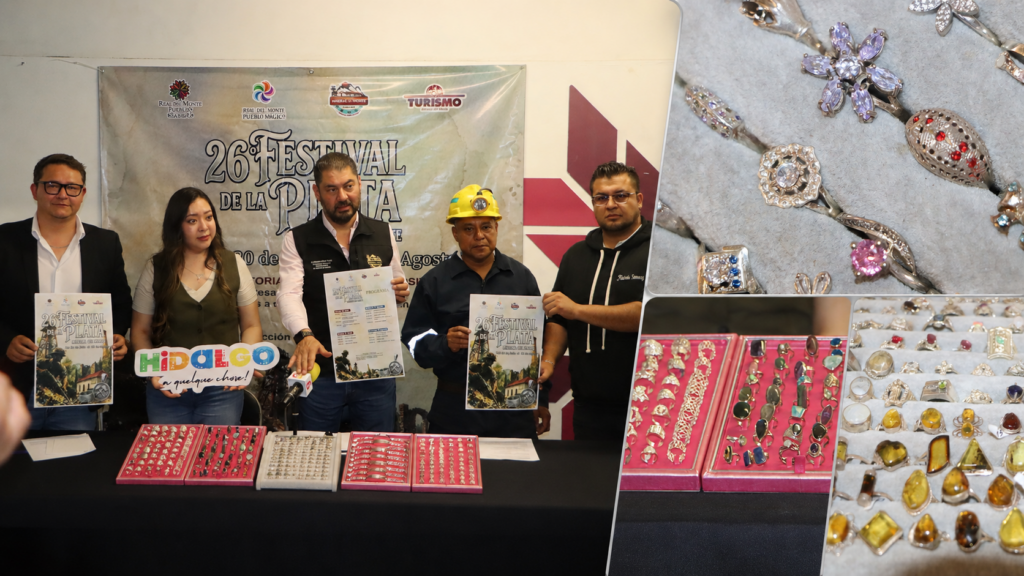 El XXVI Festival de la Plata reunirá del 30 de julio al 2 de agosto a 106 expositores, entre ellos 18 artesanas y artesanos plateros, en el Pueblo Mágico de Real del Monte.